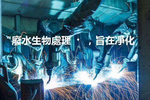 “廢水生物處理，旨在凈化水源，守護碧水藍天”
